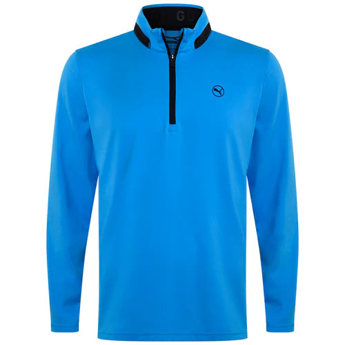 Puma Lightweight 1/4 Zip Aqua Blue Puma