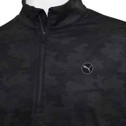 Puma Cloudspun Camo 1/4 Zip Pullover - Black