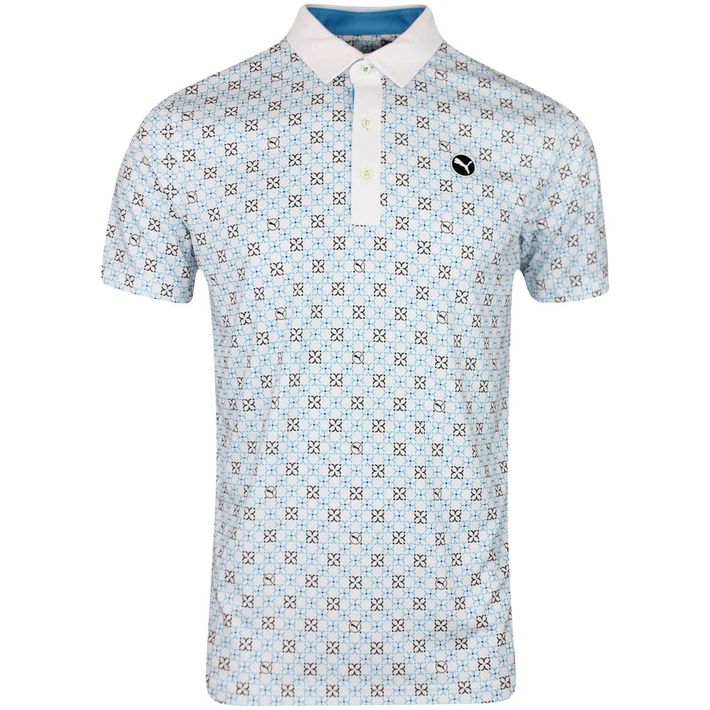 PUMA Golf Shirt Pure Monogram Polo - Aqua Blue