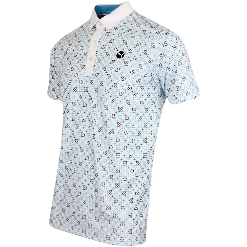 PUMA Golf Shirt Pure Monogram Polo - Aqua Blue