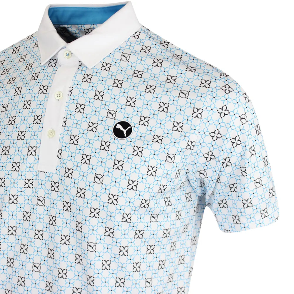 PUMA Golf Shirt Pure Monogram Polo - Aqua Blue